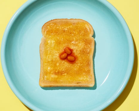 Three beans on toast