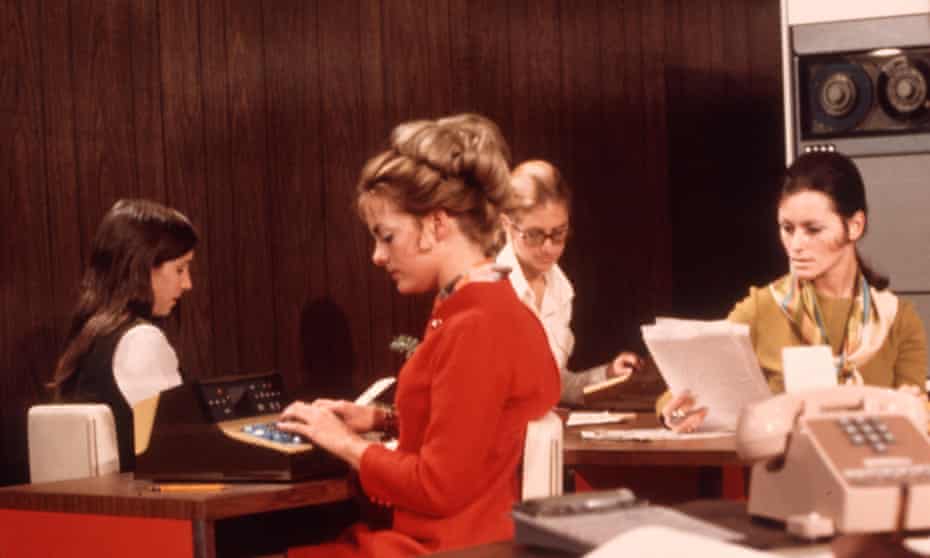 Typecast ... a secretarial office in the 1970s.
