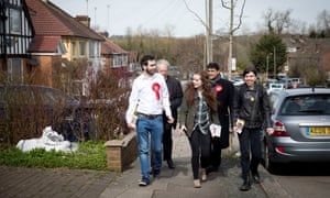 Labour council candidates on the canvassing trail in Hale, north London.