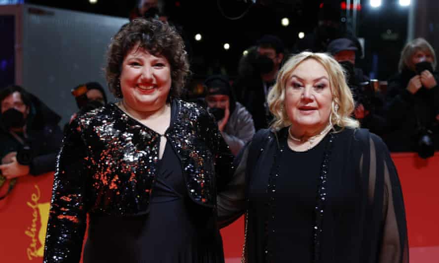 Rabiye Kurnaz (right) and actor Meltem Kaptan at the Berlin film festival