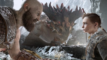 Kratos (Judge) and Atreus (Suljic) in 2018’s God of War.