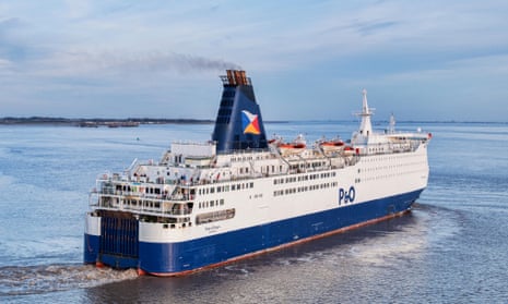 a P&O ferry leaves Hull