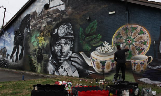 A new mural in Pinxton, Derbyshire