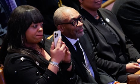 Spike Lee attends the funeral service for Tyre Nichols at Mississippi Boulevard Christian Church on February 1, 2023 in Memphis, Tennessee.