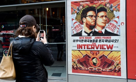A poster of The Interview outside a theater in New York.