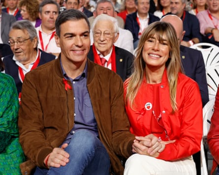 Pedro Sánchez with his wife, Begoña Gómez