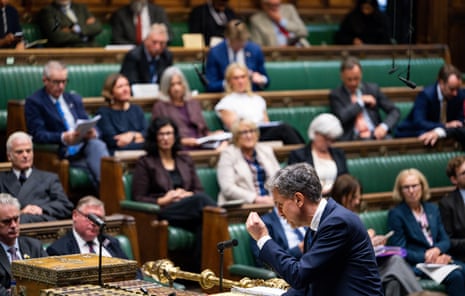 Ed Miliband making his statement in the Commons.
