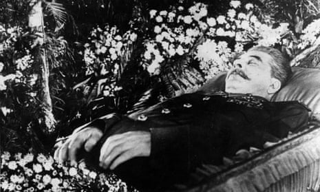 Joseph Stalin lying in state in Moscow in March 1953. 