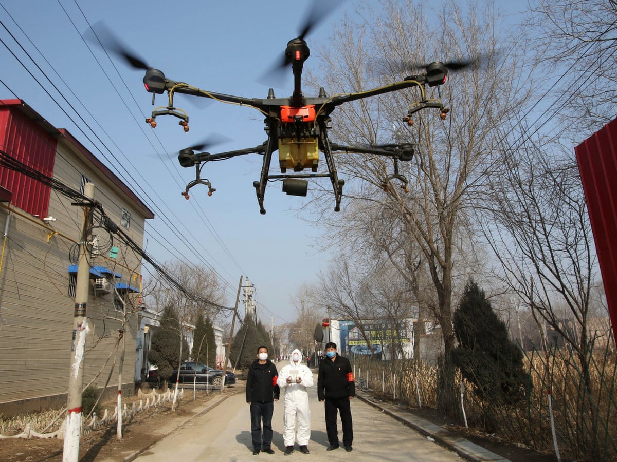 spray drones fever helmets anti virus