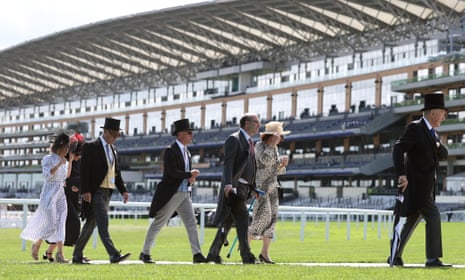 Racegoers arriving up of nan day's races astatine Royal Ascot.