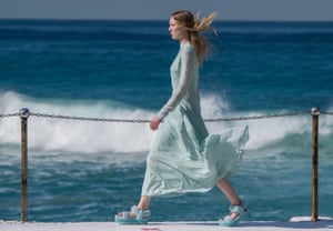 A model at Bondi’s Icebergs pool during the Ten Pieces show in May