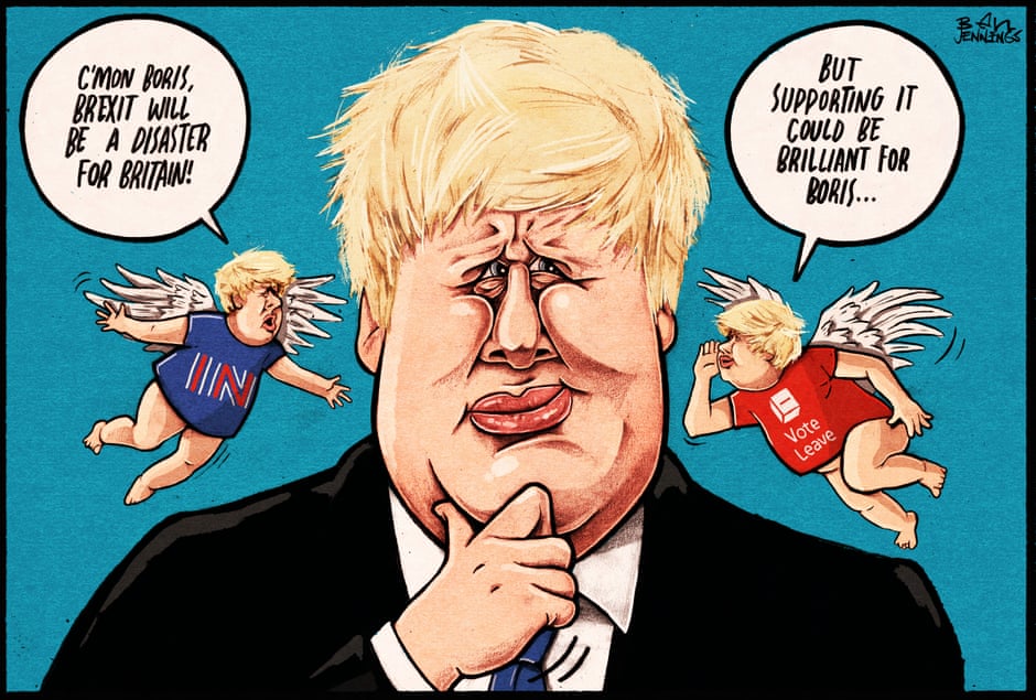 Ben Jennings On Boris Johnson S Brexit Column Cartoon Unitedkingdom