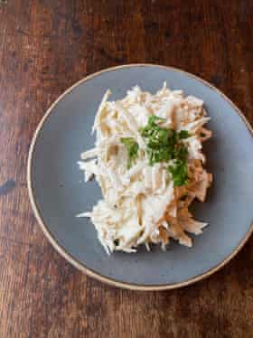Horseradish and lemon juice give Richard Olney’s creamy remoulade its kick.
