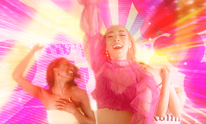 Pink and perky: Rina Sawayama in the Cyber Stockholm Syndrome video.