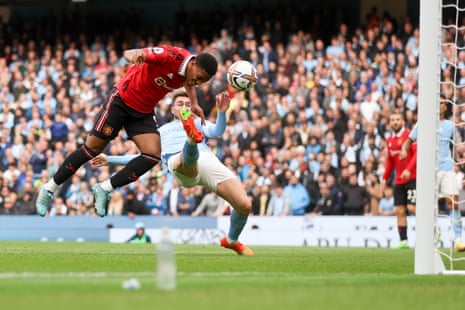 Anthony Martial nods in a second for United.