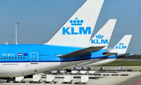 KLM planes at Schiphol airport.