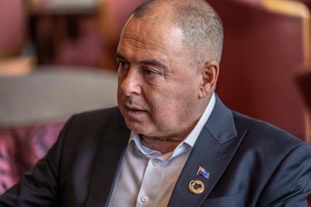 Cook Islands prime minister Mark Brown on the sidelines of the G7 Summit leaders’ meeting in 2023.