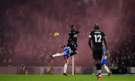 Flares were set off during Brighton’s game against Crystal Palace in November – now the teams meet again in another evening kick-off.