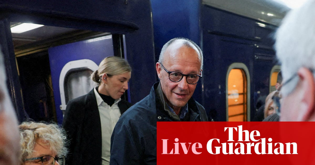 Friedrich Merz begins unannounced Kyiv visit as Russia continues strikes on Ukraine’s capital – Europe live | Europe Friedrich Merz begins unannounced Kyiv visit as Russia continues strikes on Ukraine’s capital – Europe live | Europe