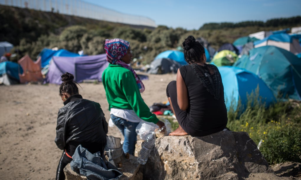 Eritrean refugee women in Calais, August 2015