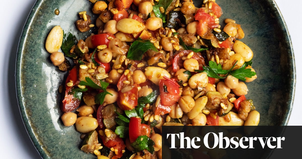 Nigel Slater’s puffed rice with courgette and tomatoes recipe