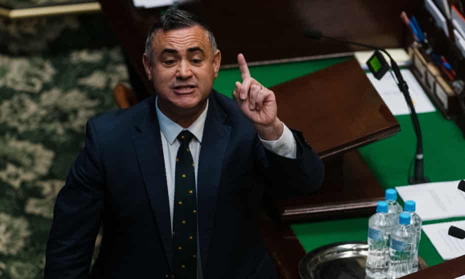 NSW deputy premier John Barilaro in parliament on Tuesda