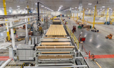 The DS Smith cardboard box manufacturing plant in Lebanon, Indiana seen in a January 2020 handout picture.