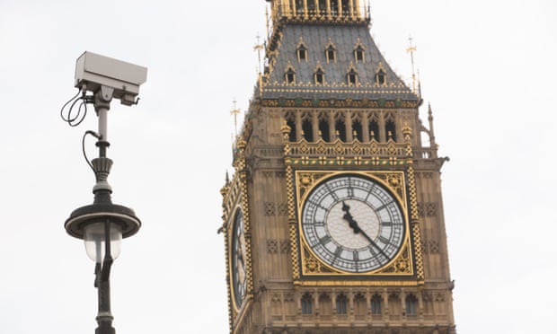 A CCTV camera near Big Ben in London.