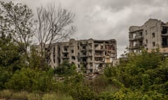 Bombed buildings in Ukraine