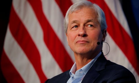Jamie Dimon at a panel discussion about investing in Cambridge, Massachusetts on 11 April.
