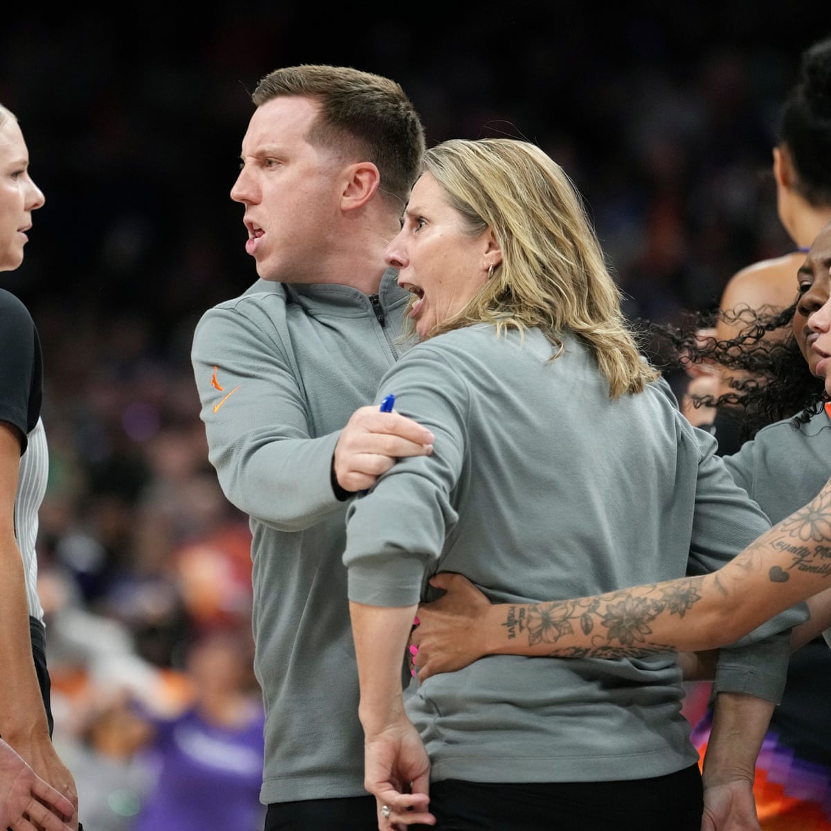 Lynx's Cheryl Reeve blasts referees after Napheesa Collier hurt in playoff loss | WNBA | The Guardian