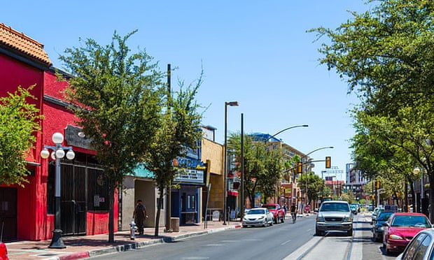 Downtown Tucson in summertime