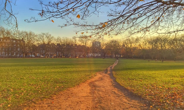 Unofficial pathways, such as this one through Highbury Fields, London, can be seen to “indicate [the] yearning” of those wishing to walk.