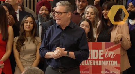 Keir Starmer speaking at Labours local elections launch