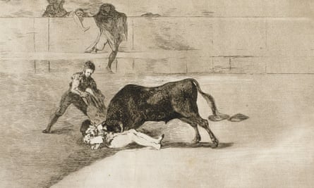 Detail from a La Tauromaquia etching