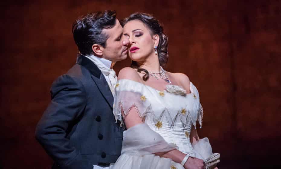 Mutual attraction from the outset … Sergey Romanovsky and Joyce El-Khoury in La Traviata.