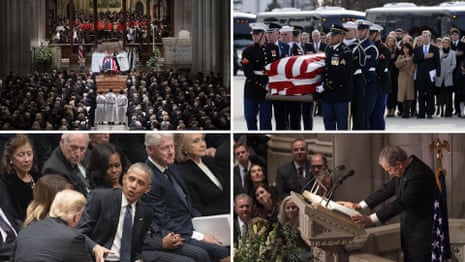 The key moments from George HW Bush's funeral – video