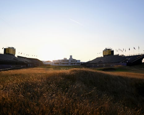 A general view of the 18th hole prior to The 154th Open Championship at Royal Birkdale