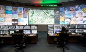 A god’s-eye view of the city? A smart city control room in Seoul, Korea.