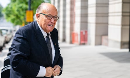 Rudy Giuliani outside federal court in Washington DC on 19 May 2023.