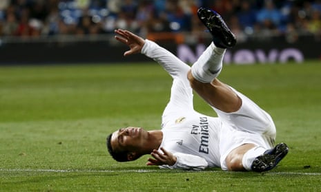 Real Madrid's Cristiano Ronaldo plays with the ball during a