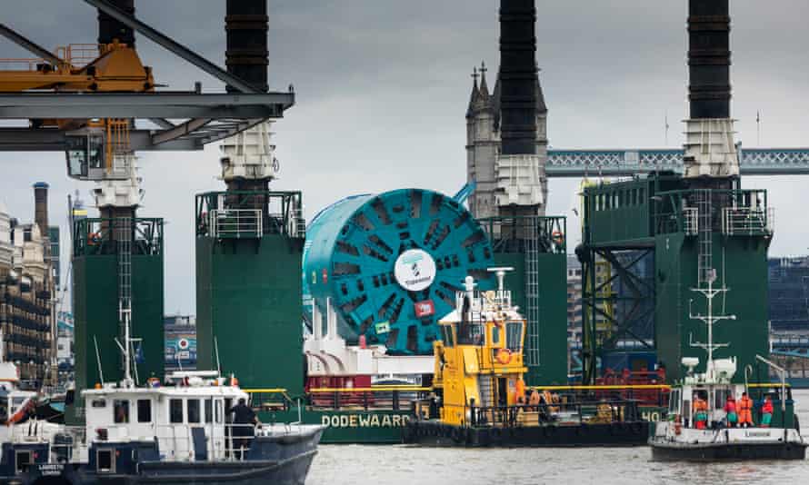 Construction works for the Thames Tideway tunnel, London