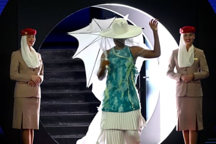 Naomi Osaka enters the court in the ‘jellyfish’ inspired outfit she designed with Nike.