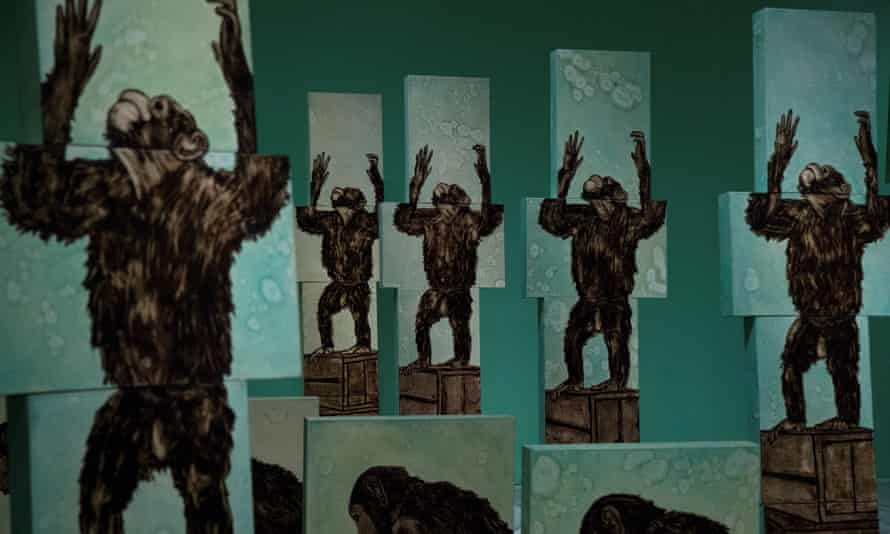 A side order of chimps … a sample of work by Ida Applebroog.