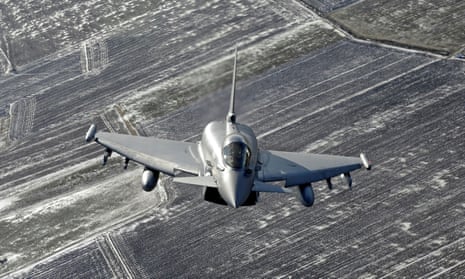 An Italian Air Force Eurofighter Typhoon fighter. Both Ultra Electronics and Cobham have technologies used in the Eurofighter Typhoon jet.