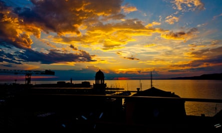 Sunset on the Gulf of Trieste.