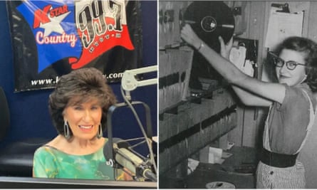 Mary McCoy, more recently on the left and earlier in her career on the right, has been officially recognized as the world’s longest-serving female radio DJ.
