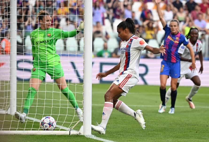 Catarina Macario adds a third for Lyon.