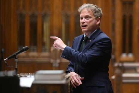 The business, energy and industrial strategy secretary, Grant Shapps, in the House of Commons.