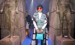 Model Fumi Nikaido at the Gucci show in Milan
